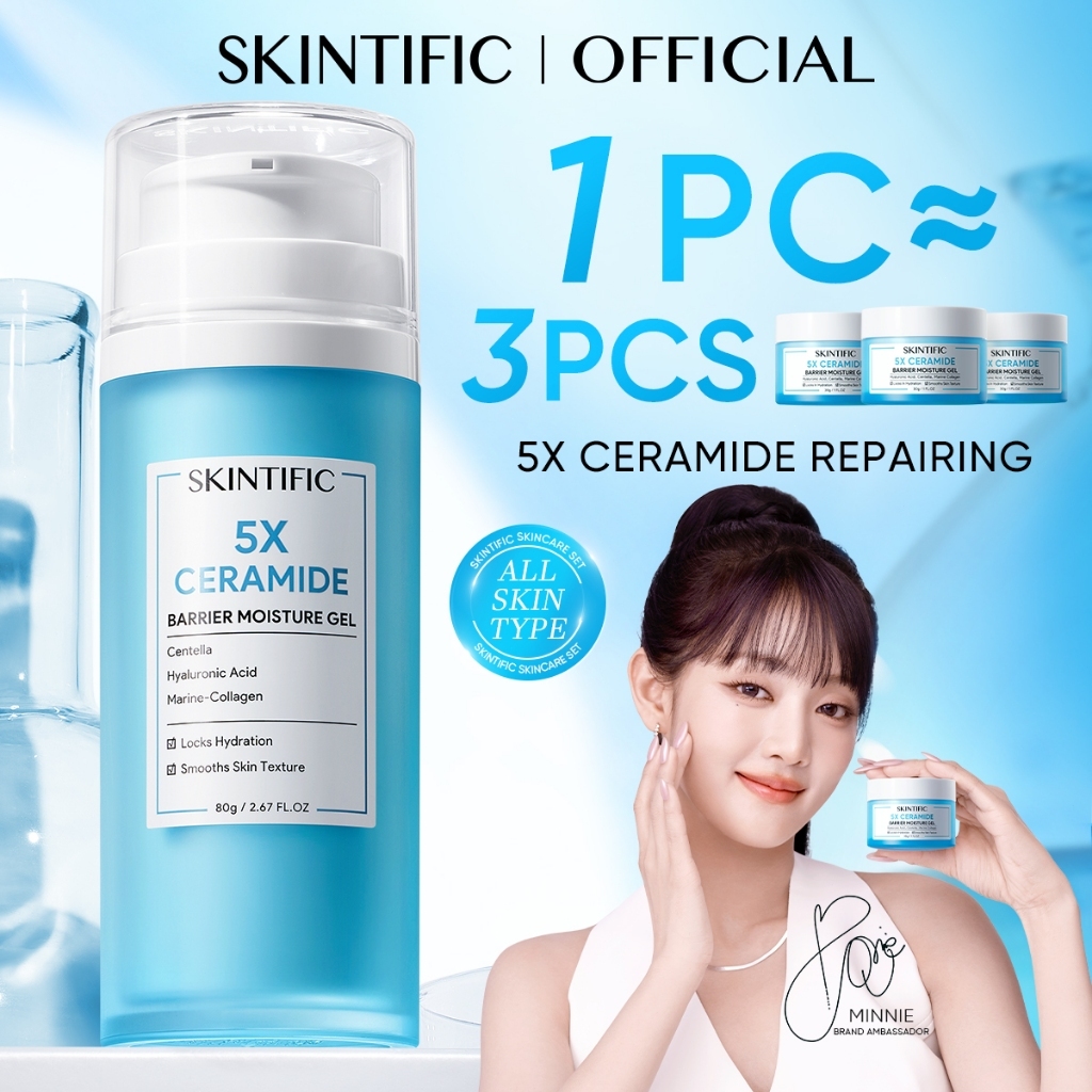 SKINTIFIC 5X Ceramide Barrier Moisturizer Gel 80g Soothing Moisturizer สกินแคร์ Moisturizer Day Nigh