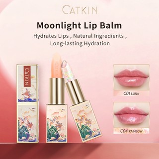 CATKIN Moonlight Tinted Lip Balm Color-Changing Lip Balm Vitamin-E Daily Nourishing Long-Lasting Non-Smudge Lip Therapy