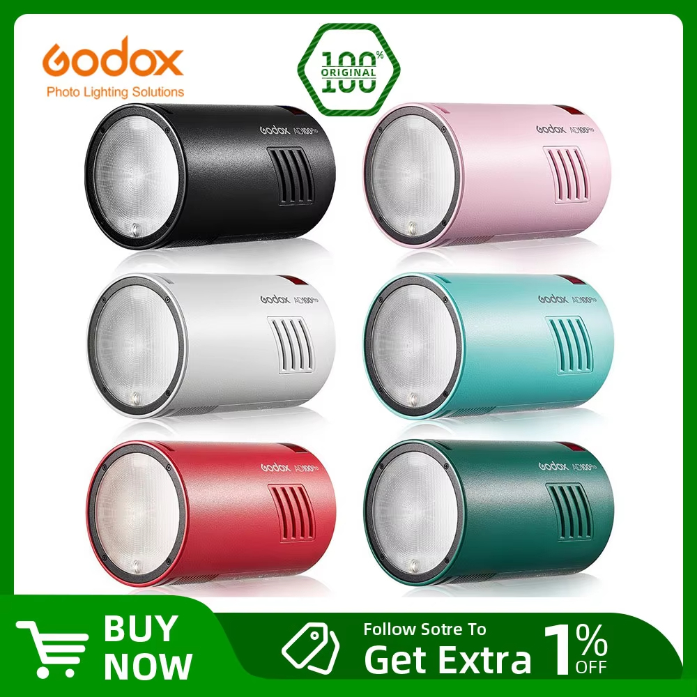 Godox AD100Pro AD100 PRO TTL HSS 100W แฟลชกลางแจ้ง Speedlight 2.4G แฟลชพ็อกเก็ตไร้สาย