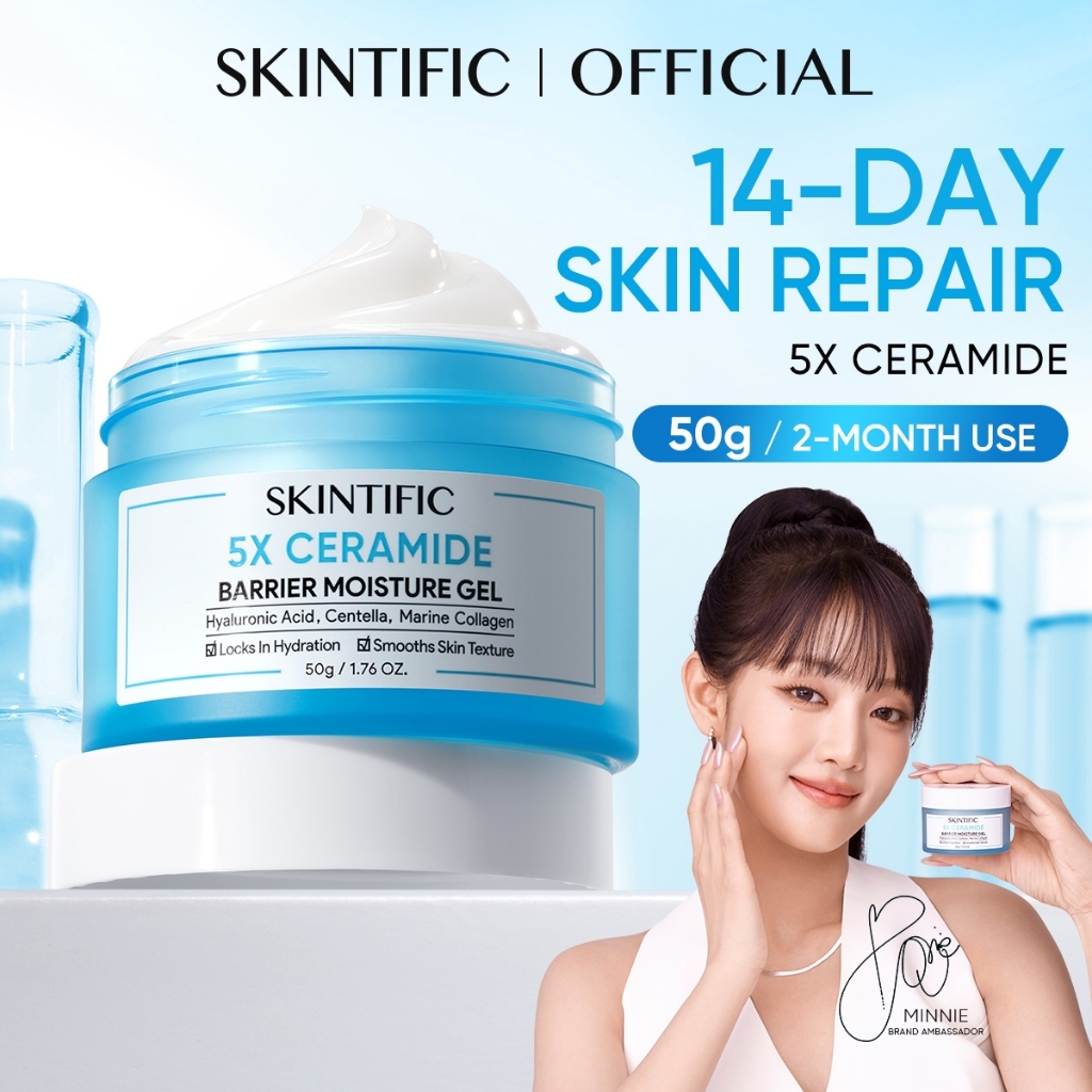 SKINTIFIC 5X Ceramide Barrier Moisturizer Gel 30g Hydrating Moisturizer สกินแคร์ Moisturizer Day Nig