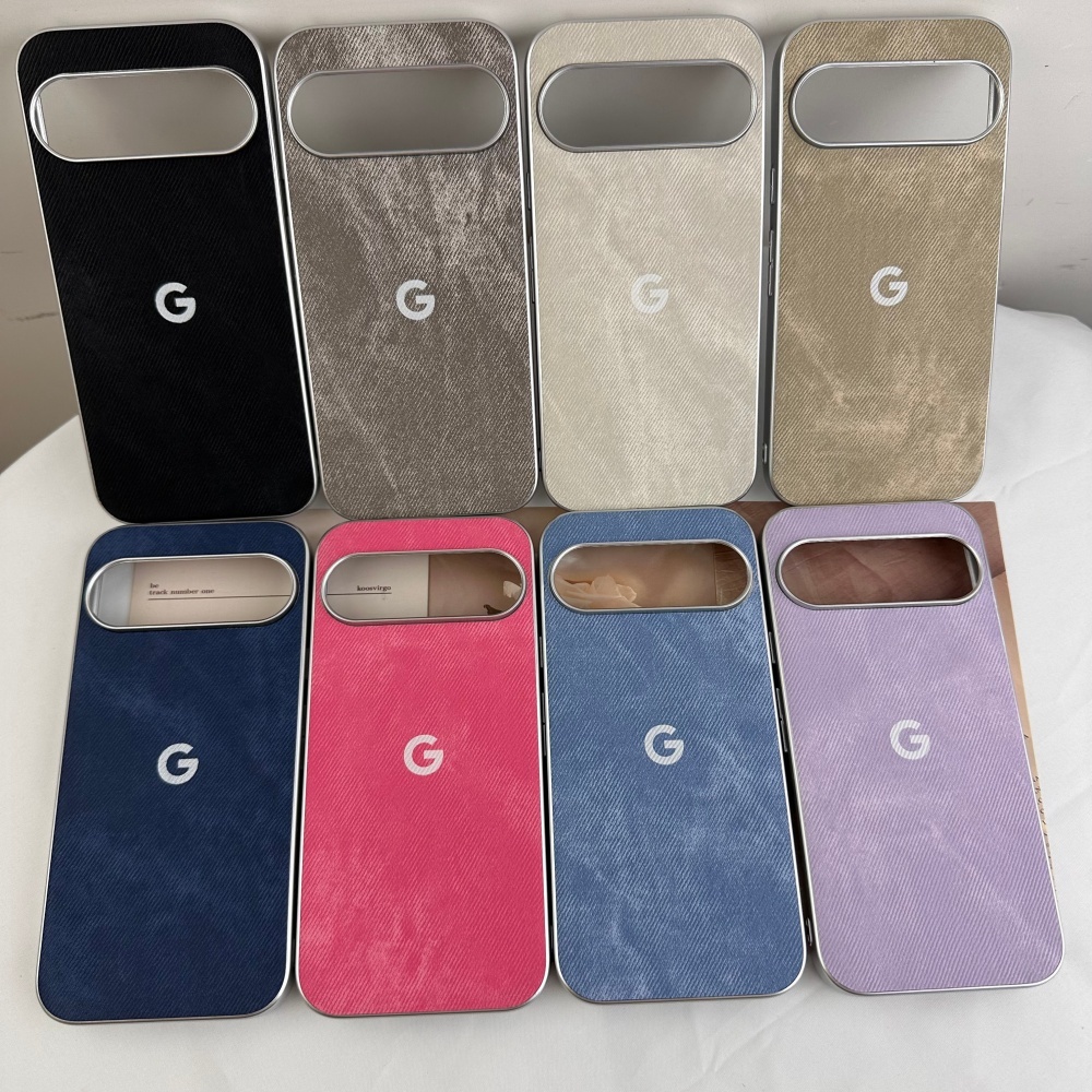 เลียนแบบผ้ายีนส์เนื้อเหมาะสําหรับ Google Pixel 10 9 8 Pixel10 9 8 Pro Pixel10 9 XL พิกเซล 9a 8a Retro หนังโทรศัพท์กรณี