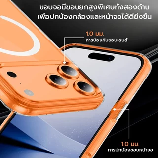 [x-it]เคสแม่เหล็กสําหรับiPhone 17 Air 17Pro Max 16promax 15 14plus 13pro 12 11 ไร้สายชาร์จ,ฝาครอบกันชนโทรศัพท์กันกระแทก,ป้องกันรอยขีดข่วนด้านหลังใส (ใส)