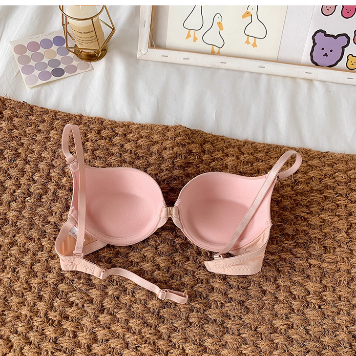 Sweetie เสื้อชั้นในแบบดันทรง ตะขอหน้า ไม่มีโครง วีลึก เสื้อท่อนบนบาง กางเกงท่อนล่างหนา สายเดี่ยว เซ็กซี่ เปิดหลัง - รูปที่ 4