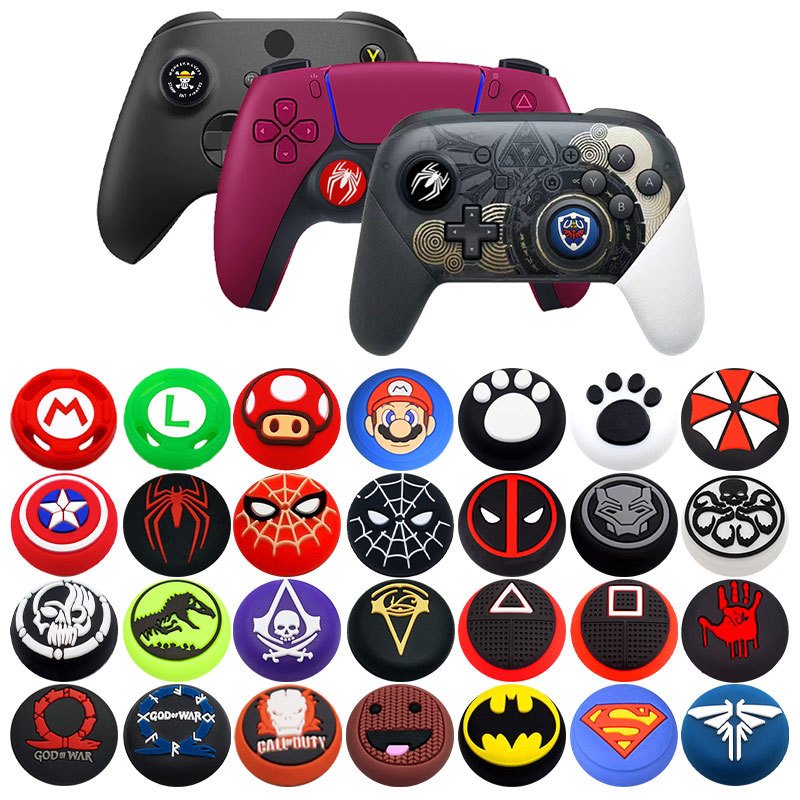 ซิลิโคนนุ่ม อนาล็อก จอยสติ๊กฝาครอบ เคส สำหรับ Sony PlayStation 5 4 PS5 PS4 XBOX Switch Pro ตัวควบคุมเกม อุปกรณ์เสริม