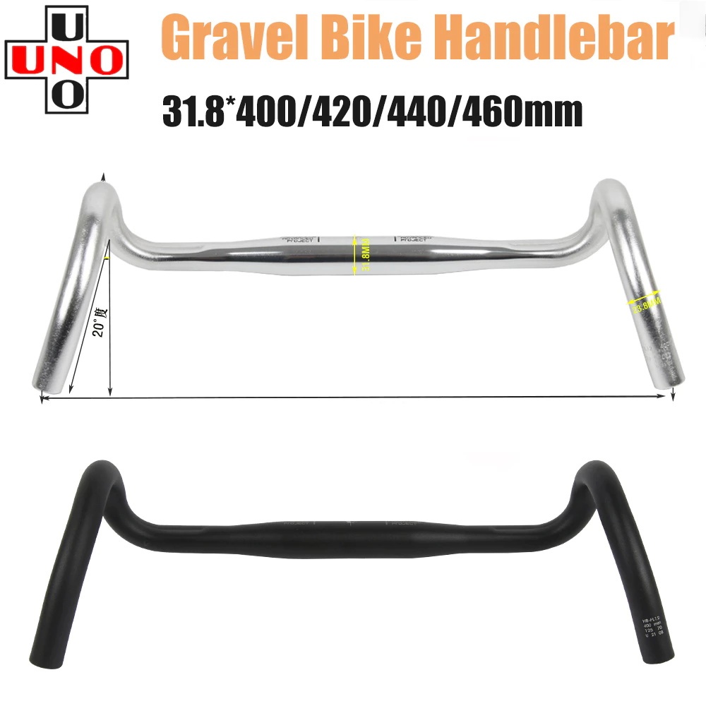 UNO Drop Bar สำหรับจักรยาน Racing Gravel ขนาดหลากหลาย 25.4/31.8*