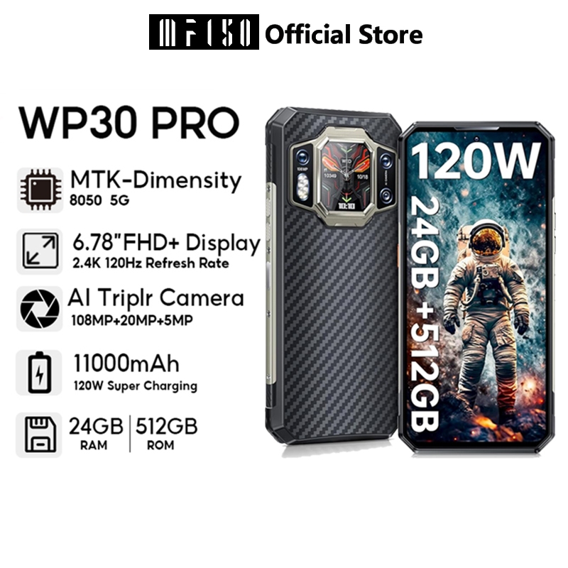 [LOCAL STOCK] Oukitel WP30 Pro 5G ทนทาน 12GB+512GB 120W Super Charge 11000 mAh 6.78" FHD+ 120HZ 108M