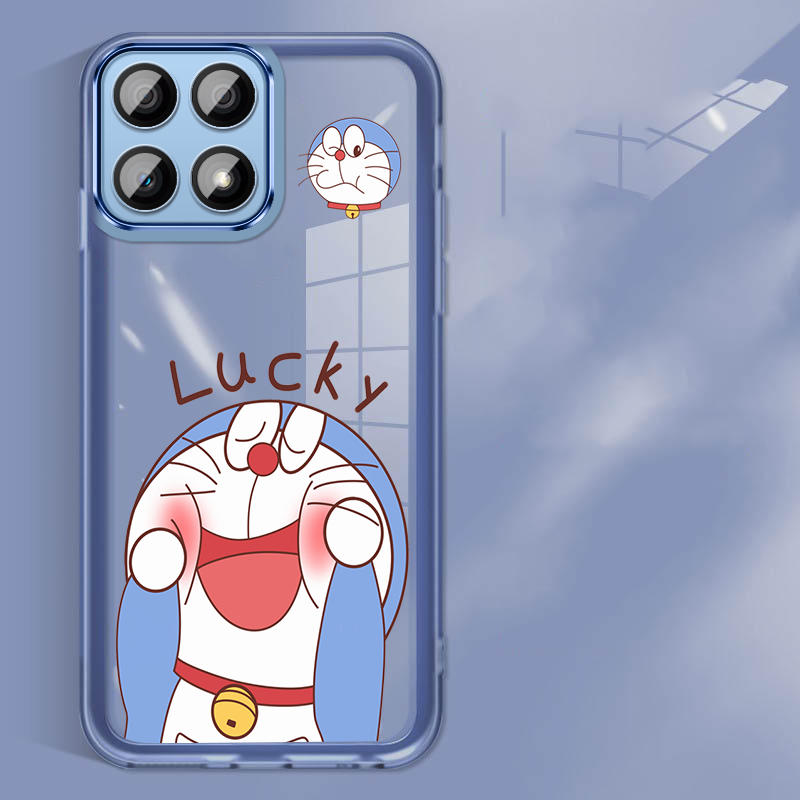 HONOR X7d 5G Honor 400 Smart 5G Lucky Cat Doraemon Casing Clear Candy Silicon Case Camera Protector 