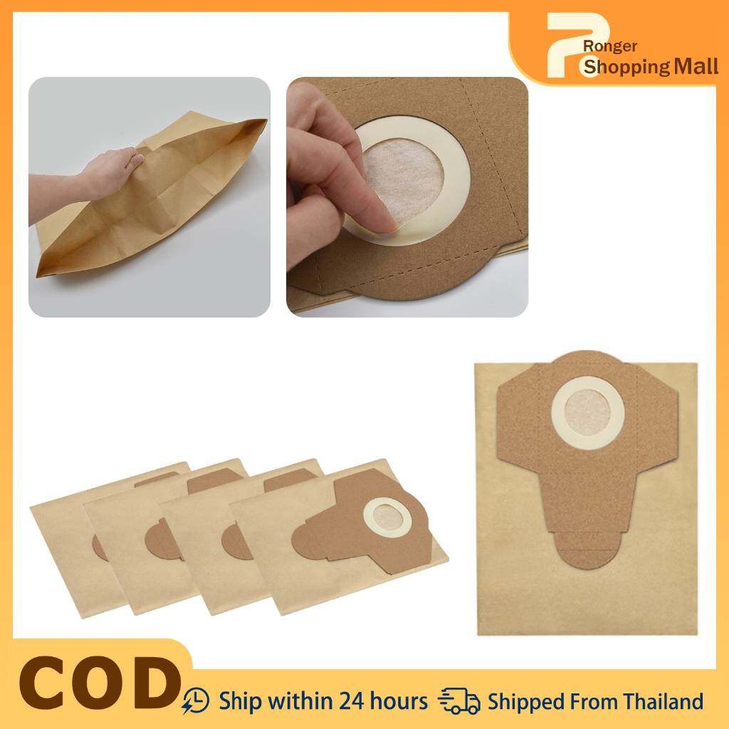 (ส่งทันที)5 ชิ้น1/5 ชิ้นถุงเก็บฝุ่น,เก็บฝุ่น 20L เปียกและแห้ง Vac กระเป๋า,ทนทานอุปกรณ์เสริมเครื่องดูดฝุ่นสําหรับ BT-VC 1250S TC-VC 18/20 Li S-Solo