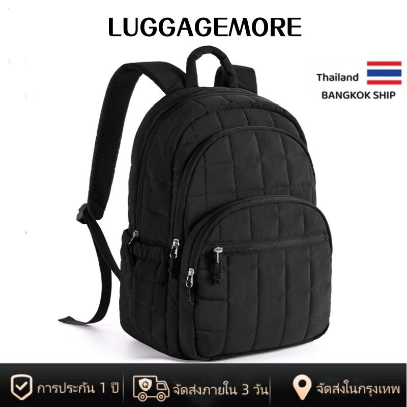 [พร้อมส่งในไทย] กระเป๋าเป้ 15.6นิ้ว สะพายหลังผู้หญิงสไตล์วิทยาเขตความจุขนาดใหญ่ กระเป๋าสะพายหลัง กันน้ํา Backpack Laptop