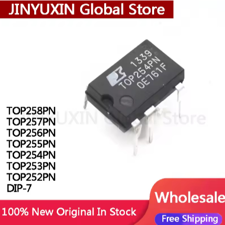 TOP258PN TOP257PN TOP256PN TOP255PN TOP254PN TOP253PN TOP252PN DIP-7 ชิป IC ในสต็อกขายส่ง