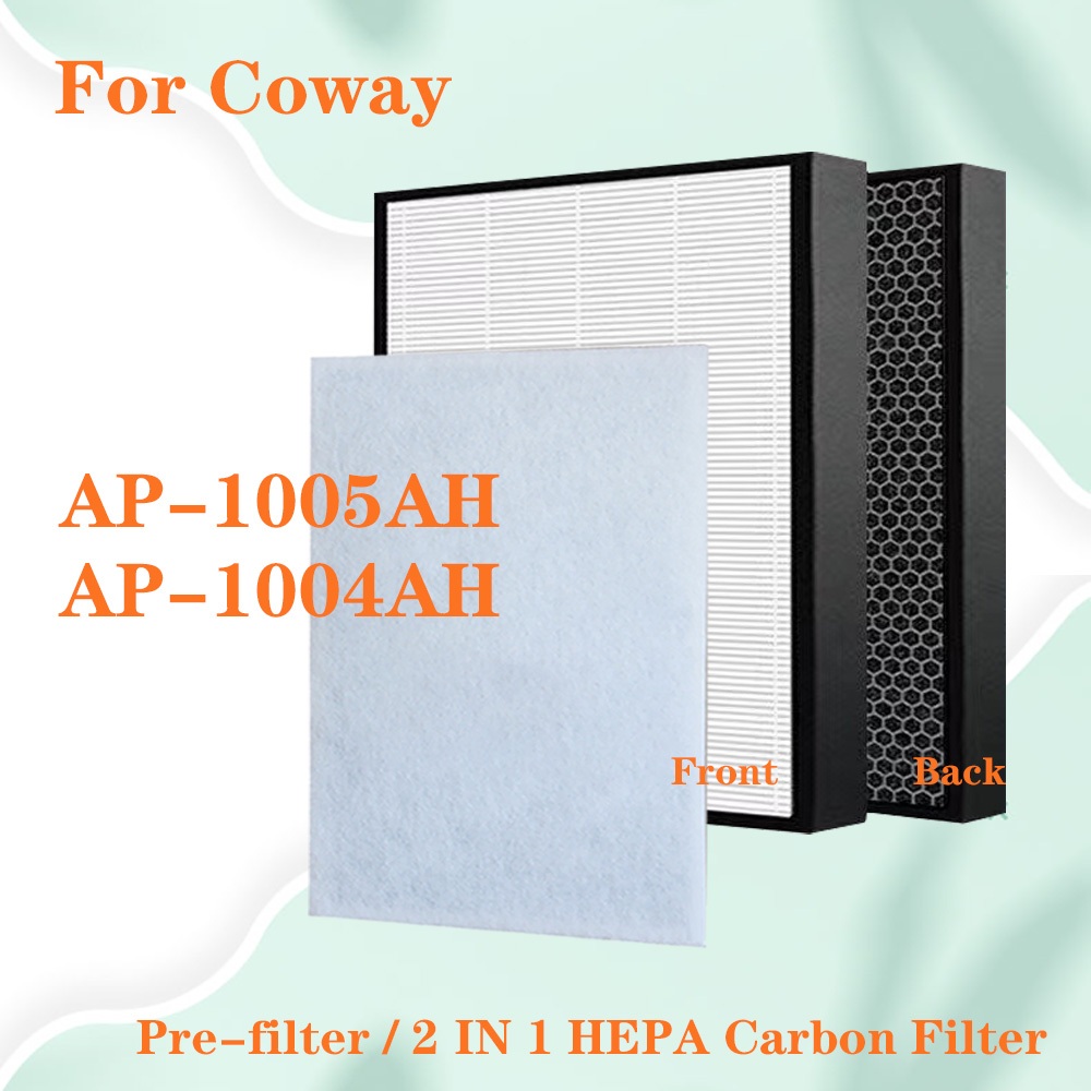 สําหรับเครื่องฟอกอากาศ Coway AP-1005AH AP-1004AH HEPA Filter คอมโพสิตเปิดใช้งานคาร์บอนกรอง