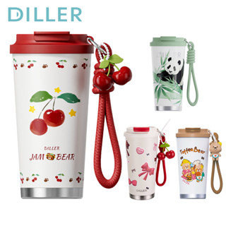 Diller Tumbler Thermos Mug ถ้วยกาแฟสแตนเลสฟางขวดน้ําดื่ม 560…