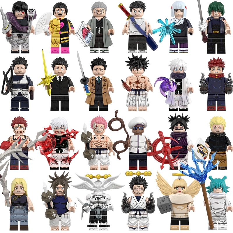 WM6200+WM6201+WM6202 อะนิเมะการ์ตูน Jujutsu Kaisen Building Block Mini Action Figures ของเล่นคริสต์ม