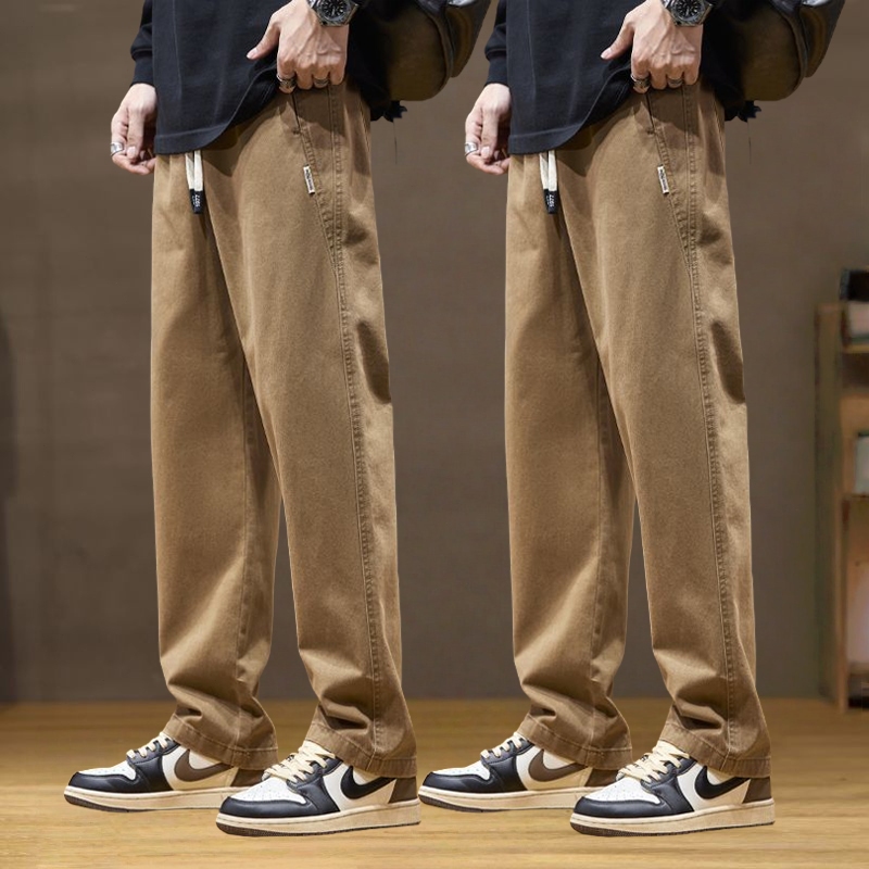 [โปรเด็ด] กางเกงวอมแฟชั่น ✦กระเป๋าข้าง 2 ช่อง✦ สไตล์ย้อนยุค เรียบง่าย ✦กางเกงคาร์โก้ผู้ชาย - รูปที่ 2