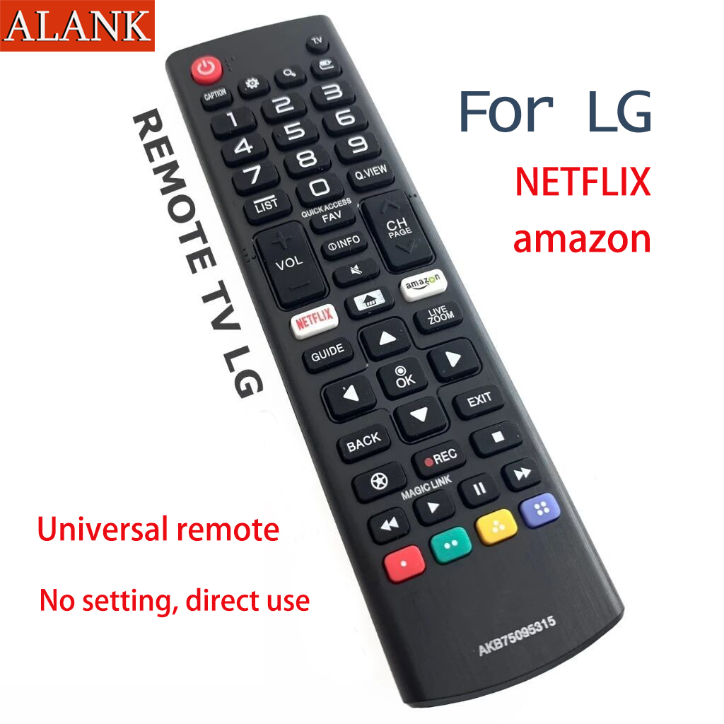 ALANK รีโมทสากล Remote รีโมททีวี LG LCD Smart TV รีโมท ของแท้ NETFLIX/amazon AKB75095315 AKB75675304
