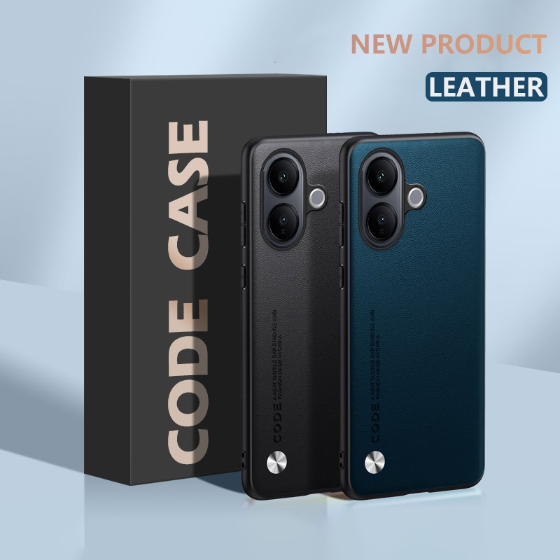 ปลอกหนังสําหรับ vivo V60 Lite 4G 5G V60Lite V2530 เคสโทรศัพท์หรูหราคาร์บอนไฟเบอร์บางเฉียบขอบซิลิโคนอ