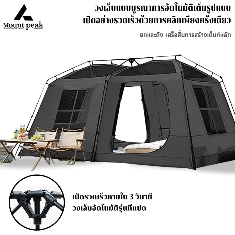 เต็นท์กางออโต้ Mountpeak Village13 2ห้องนอน 1ห้องนั่งเล่น thumbnail 7