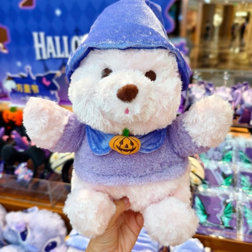 Mini miniso Halloween Series ตุ๊กตาหมีพูห์สีม่วง ตุ๊กตาของขวัญ