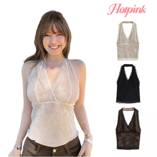 Hotpink ส่งจาก Bangkok🔥(S-XL)-Moonlight Lace Top – ซีทรูลูกไม้ สายฝอแต่ละมุนมาก!หลายสี#1039