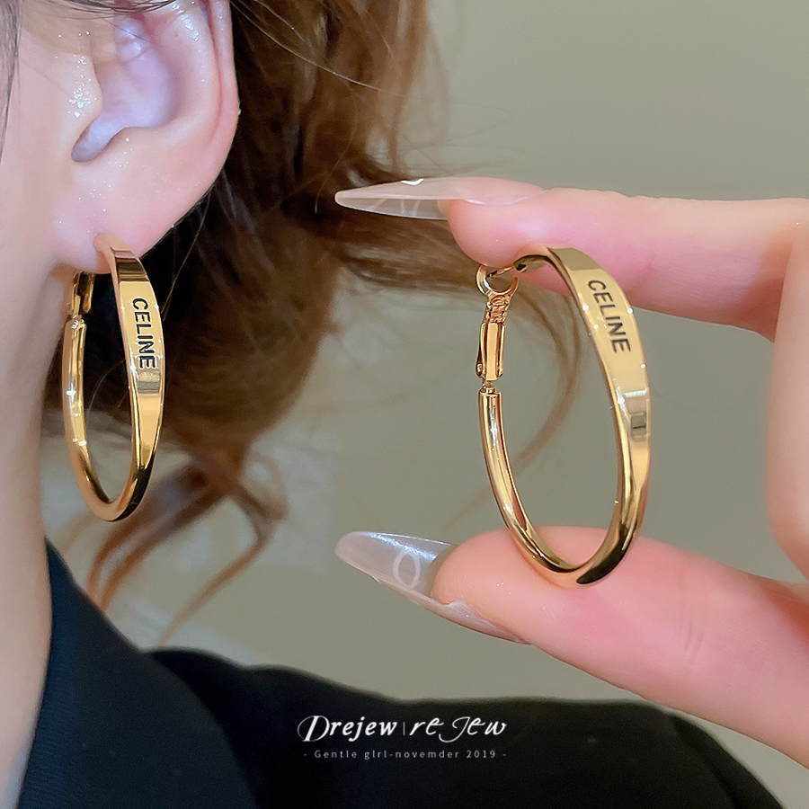 ต่างหูเงิน Sterling Silver 925 ดีไซน์วาวรอบต่างหู
