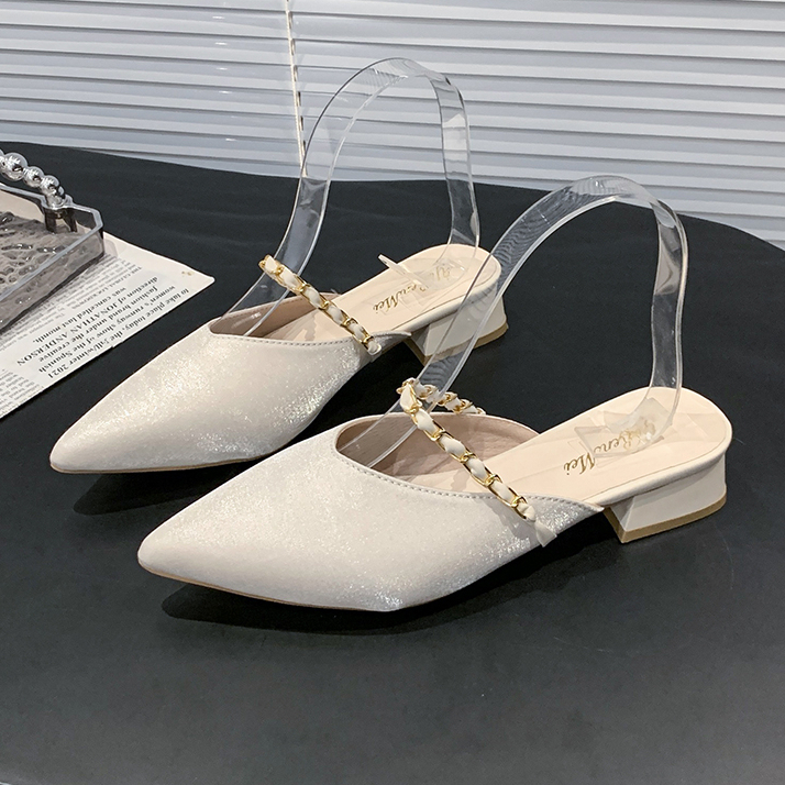 Ready Stock Ladies Shoes 2025 New Style All-Match High-Heel Casual Womens Shoes