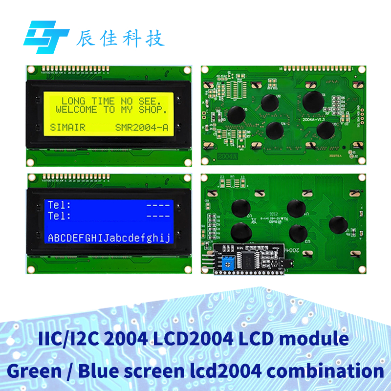 1PCS LCD2004 + I2C 2004 20x4 2004A สีฟ้าหน้าจอ HD44780 ตัวอักษร LCD/w IIC/I2C Serial อินเทอร์เฟซอะแดปเตอร์โมดูลสําหรับ Arduino โมดูล