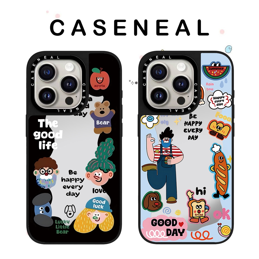 CASENEAL น่ารัก Avatar คุณภาพสูงกระจกเคสโทรศัพท์เหมาะสําหรับ iPhone 17ProMax 17pro 17 air 16promax 16 15promax 15 14promax 13 13promax แฟชั่น Anti Drop Hard Case