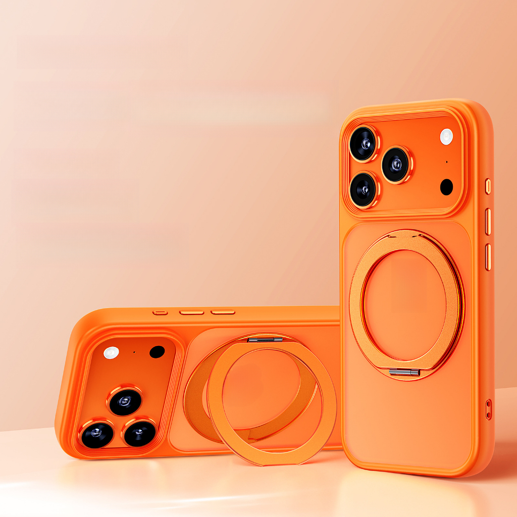 Ready ใหม่สําหรับ iPhone 17 เคสโทรศัพท์กันกระแทกฝาครอบป้องกัน 17promax 360 ° เคสป้องกันขาตั้งแบบหมุนได้แม่เหล็ก