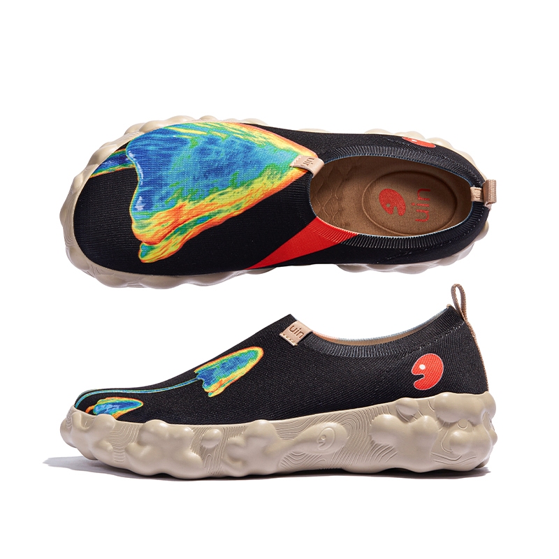 UIN Toledo VI รองเท้าผ้าใบสตรี รองเท้าท่องเที่ยวสี-Mysterious Plant