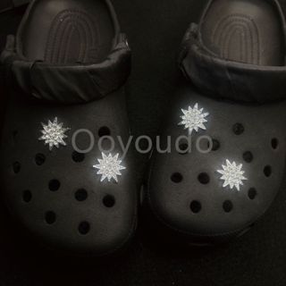 หมุดประกายสำหรับรองเท้าแตะ DIY - คริสตัลเงางามและสติกเกอร์ปร…