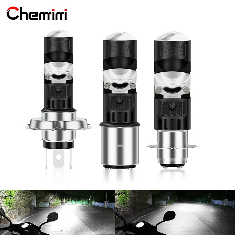 1PC P15D T19 LED H6 P15D เลเซอร์ต่ําสูง 12V 12W SUPER BRIGHT White MOTORCYCLE 1860SMD