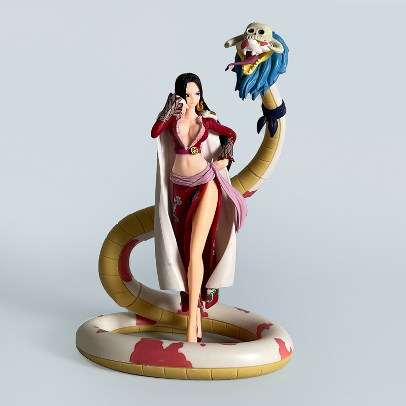 อะนิเมะ One Piece รูป Luffy ปีงู Boa Hancock เซ็กซี่ Cheongsam Super Queen รูปปั้น PVC Action Figures ตุ๊กตาของเล่น