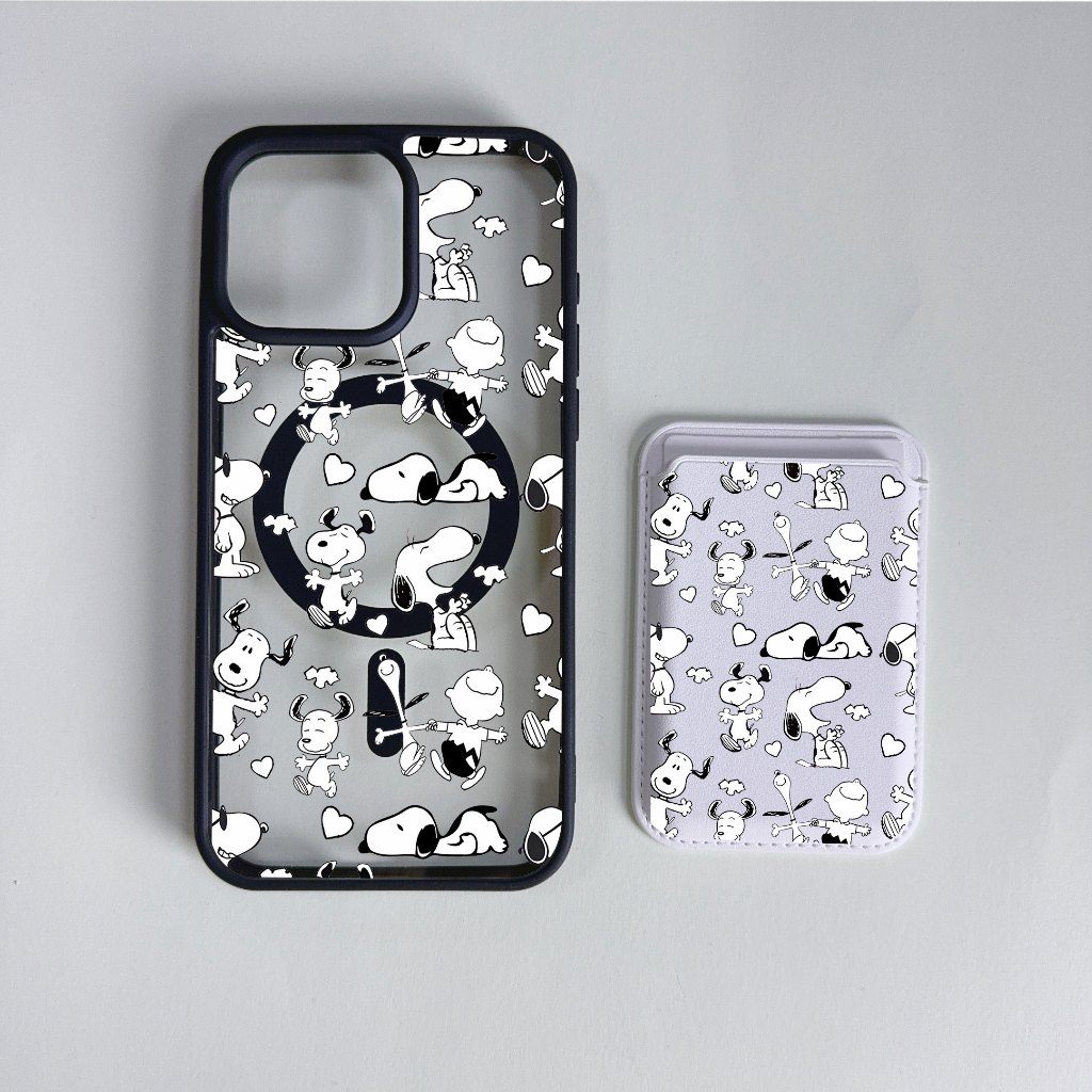 รูปแบบสุนัขสีขาวกระเป๋าสตางค์สามสีสําหรับiPhone 11 Pro Max 12 13 Pro 15 Pro Max 14 Pro Max 14 Pro 16