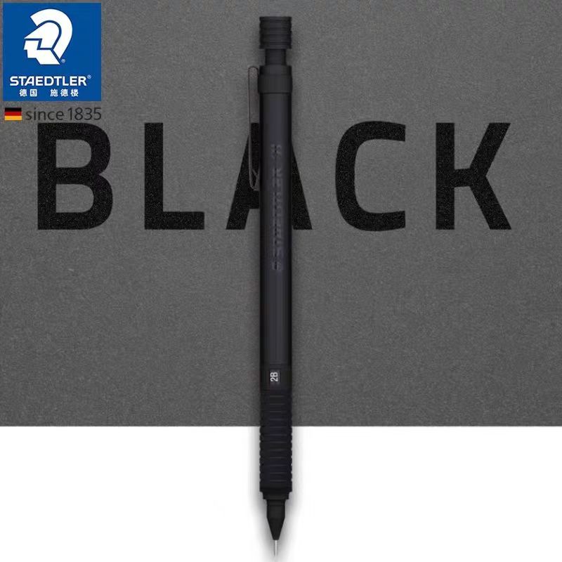 STAEDTLER 30th Anniversary Limited Edition 925 ดินสอเขียนแบบ 0.5 มม./0.3 มม./2.0 มม. Matte All Black Metal Rod ดินสอกด
