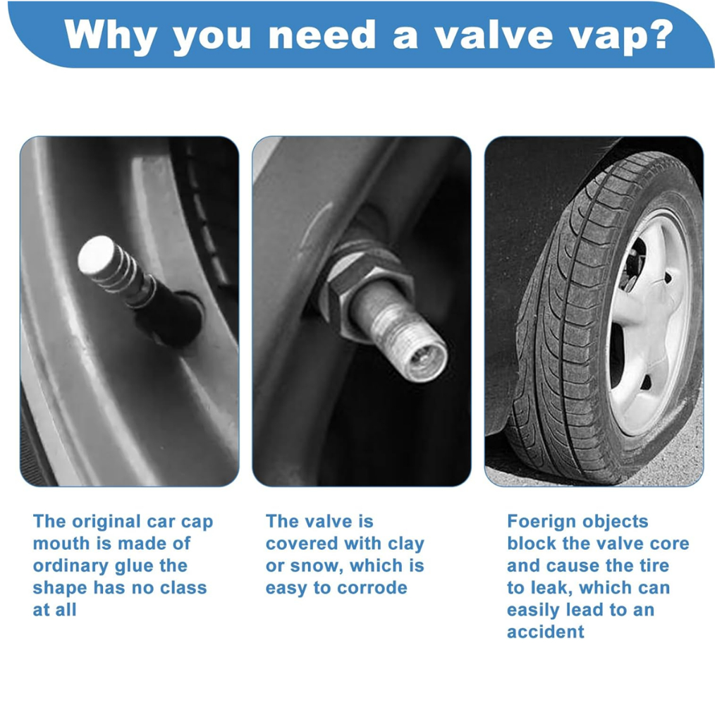 หมวกจัดแต่งทรงผมรถสําหรับจุกนมอลูมิเนียมอัลลอยด์/วาล์วยางทองแดงก้านล้อ Airtight สําหรับ Isuzu D-MAX D PANTHER ASCENDER (สีดํา) - รูปที่ 2