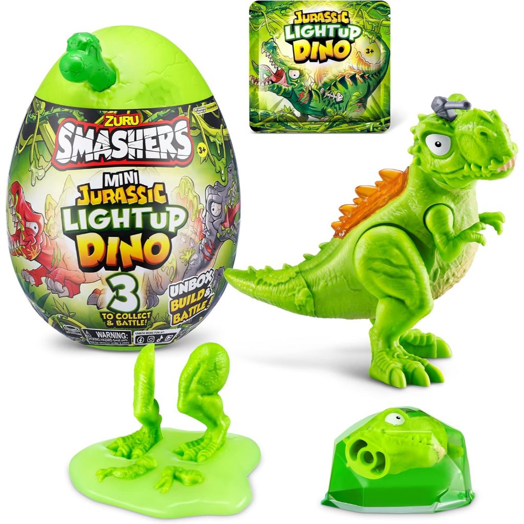 Smashers Mini Jurassic Luminous Dinosaur Egg (Tyrannosaurus) ZURU Collectors Edition Egg, Volcanic S