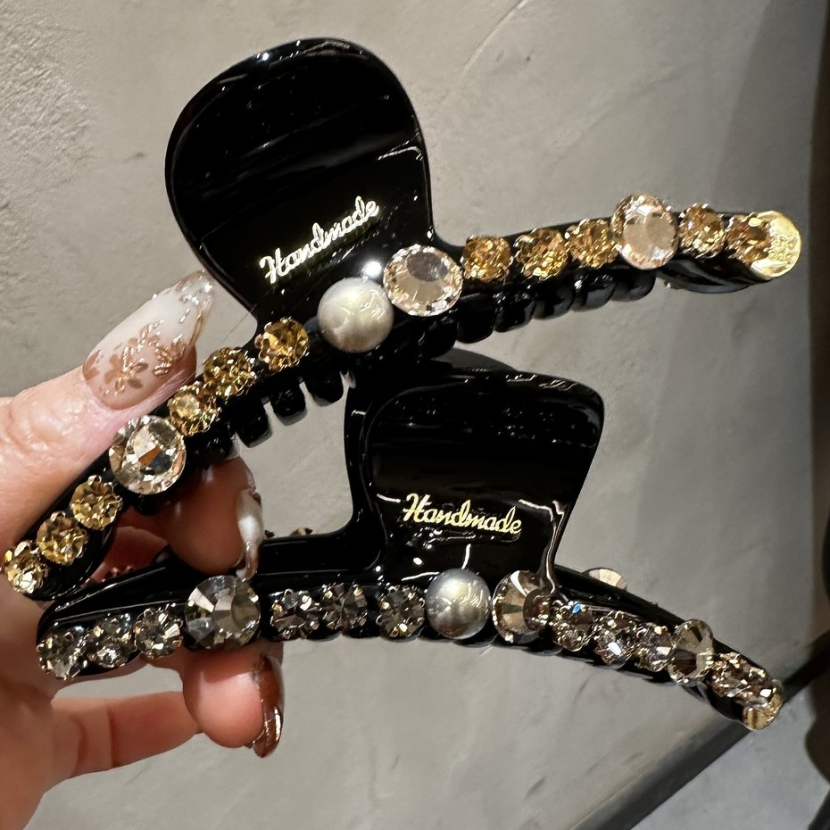 เกาหลี เกาหลีเช็กกิ๊บเพชรคลิปฉลามขนาดใหญ่คลิปแบน [ก633]