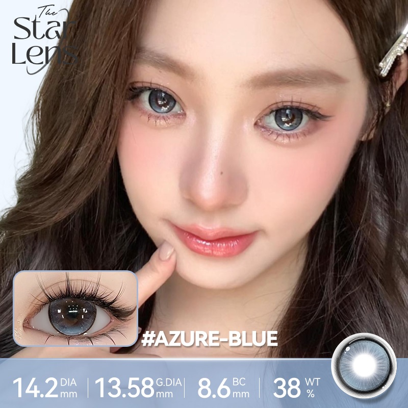 Starlens 2PCS DIA14.2-14.5mm คอนแทคเลนส์สีเทาเกรด 0.0-8.0 สําหรับ 6 เดือนใช้ - รูปที่ 2