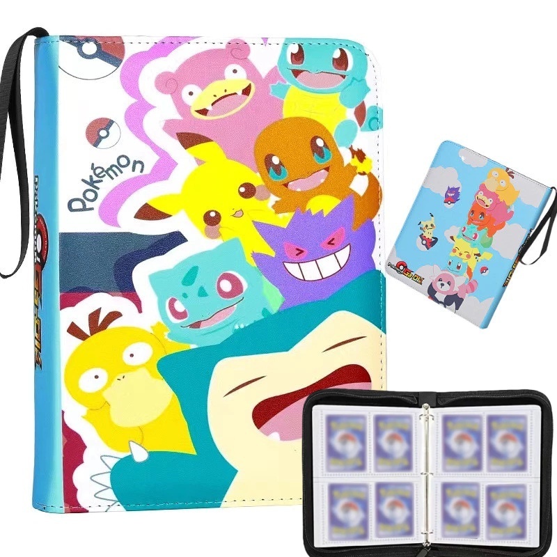 สมุดการ์ดอัลบั้ม ปิกาจู การ์ดสะสมกระเป๋าซิปหนังแท้การ์ดสะสม 50 หน้า 400 ช่องใส่การ์ด - รูปที่ 2