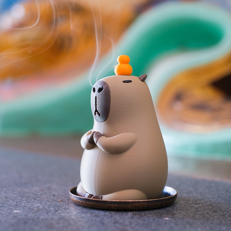 Capybara การทําสมาธิธูป Burner Dolphin เดสก์ท็อปตกแต่ง Capybara ตุ๊กตาธูป Burner