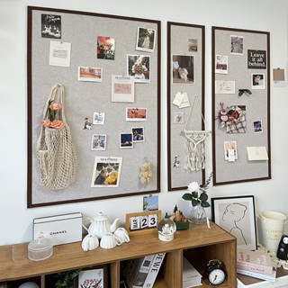 【ส่งหมุดภาพ】3 ชิ้น กระดานสักหลาด สองชั้น ตกแต่งผนัง ติดตั้งง…