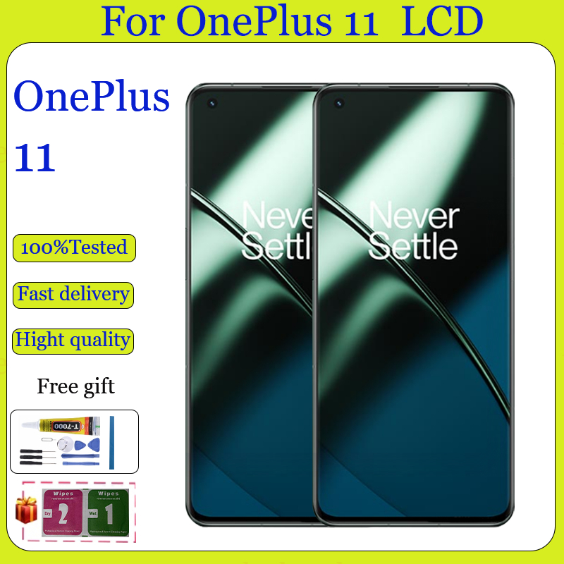 Original AMOLED สําหรับ Oneplus 11 5G LCD 120HZ เปลี่ยนหน้าจอสัมผัสจอแสดงผล