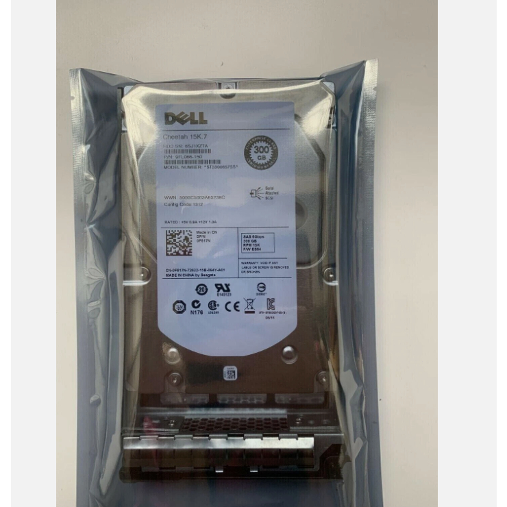 Dell F617N 0F617N ST3300657SS 300GB 15K 6G 3.5 SAS HDD ฮาร์ดไดรฟ์พร้อมถาด