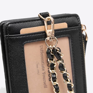 Seagloca เคสซิปหนังที่มีพื้นผิวพร้อมสายรัดโซ่ที่ถอดออกได้อเนกประสงค์สำหรับผู้หญิง 43