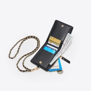 Seagloca เคสซิปหนังที่มีพื้นผิวพร้อมสายรัดโซ่ที่ถอดออกได้อเนกประสงค์สำหรับผู้หญิง 43