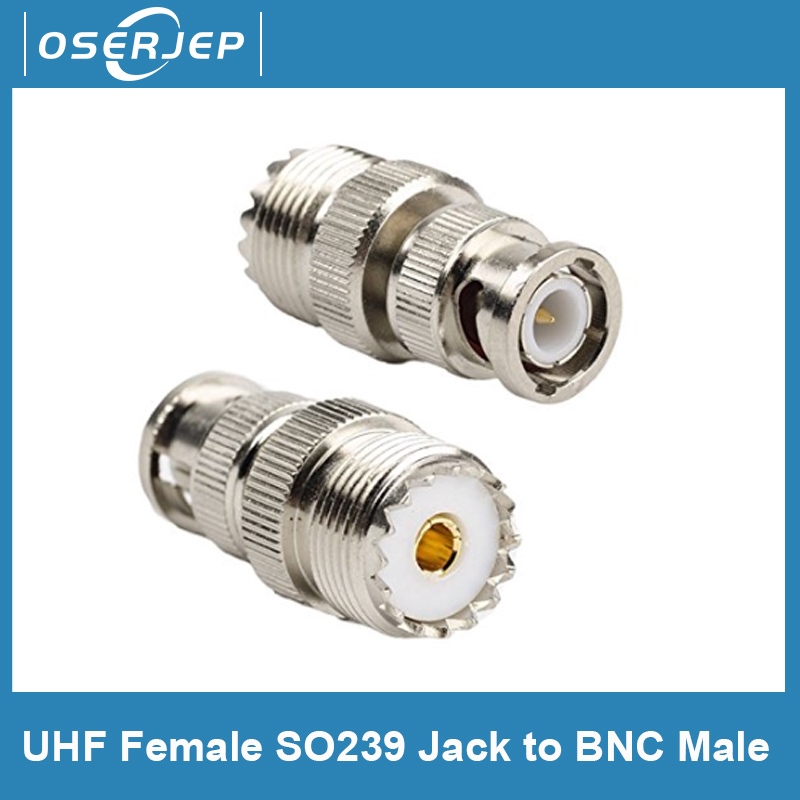 2pcs UHF หญิง SO239 SO-239 แจ็ค BNC ปลั๊กชาย RF