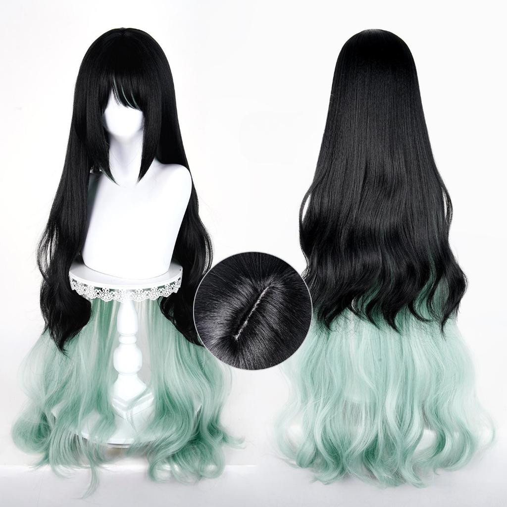 Arknights Dusk cos วิกผมหนังศีรษะการจับคู่สีด้านบน