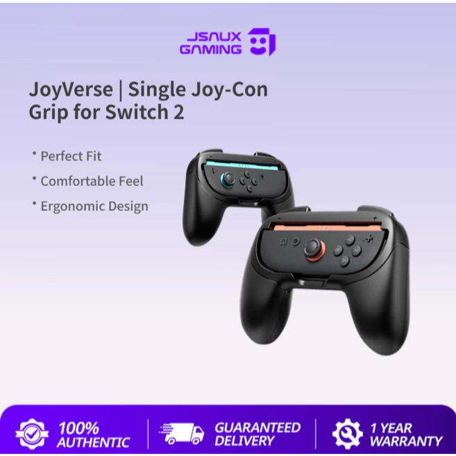 JSAUX JoyVerse Series Single Joy-Con Grip สําหรับสวิทช์ 2 Grips สําหรับ Joy Con 2 NS2 Controller Grip Nintendo Switch 2-GP0401