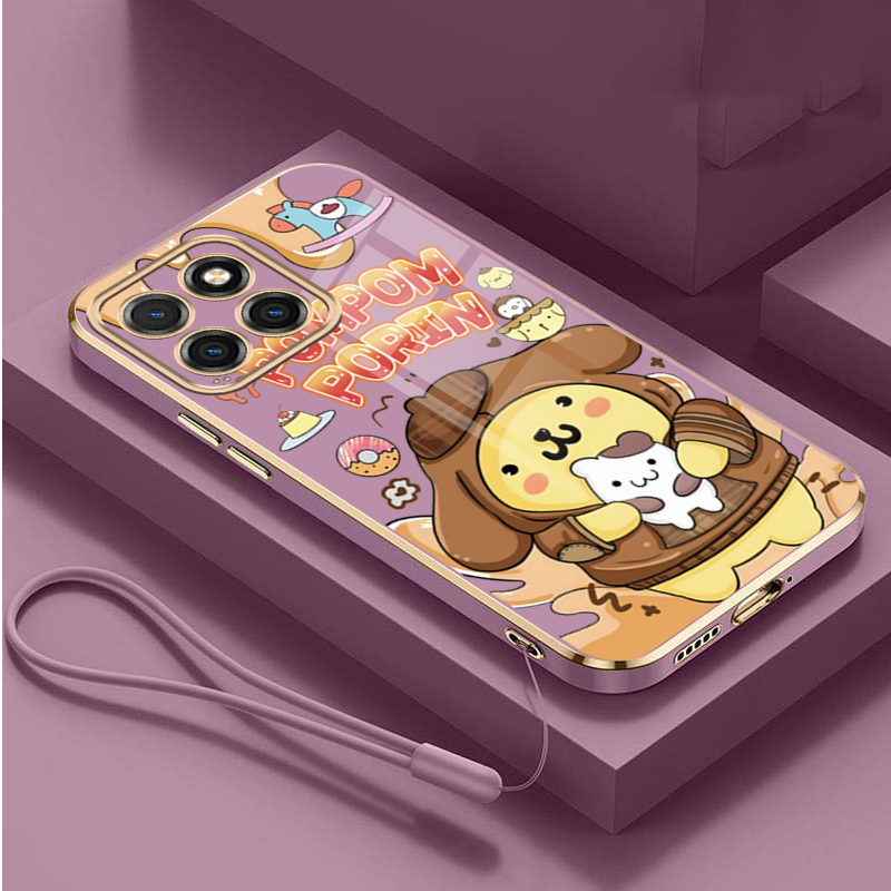 Honor X7d 5G 400 สมาร์ท 5G X7D Pompompurin TPU Square Case น่ารัก Golden Retriever Design Case