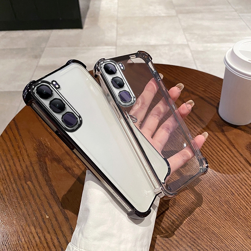 เคสใสสําหรับ Vivo Y21D Y31 2025 Air-Bag กันกระแทกปลอกโทรศัพท์แบบนุ่มฝาหลังโปร่งใส